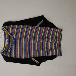 DBL Women's Size XL Short Sleeve, Sheer Mesh Sides, Solid Body Tee.